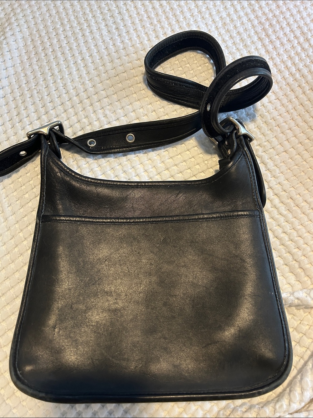 Vintage Coach 9345 Black Leather Hobo Shoulder Bag